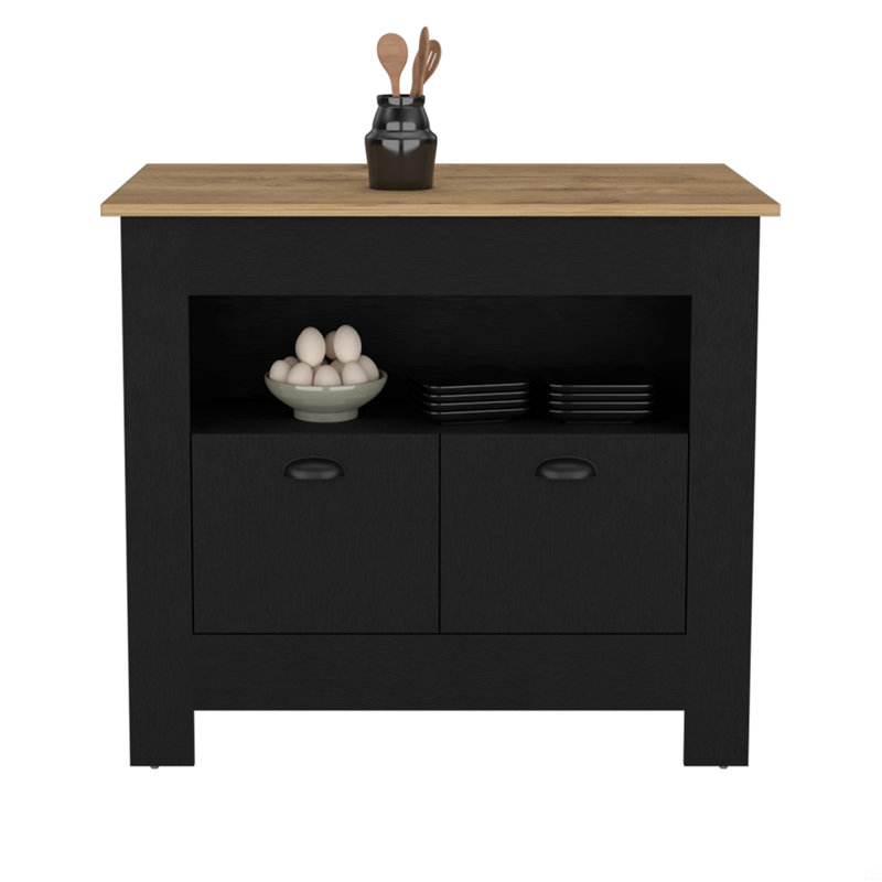 Kitchen Island Geneva, Black