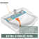 23" W x 19" D Pedestal Bathroom Sink Rectangular Vitreous China with 3 Faucet Holes and Overflow