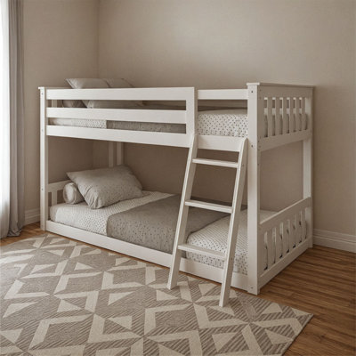 Twin over Twin Solid Wood Slat Standard Bunk Bed by Harriet Bee