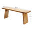 Rustic Solid Elm Wood Dining Bench 47.6" Curved Farmhouse Bench-192423753