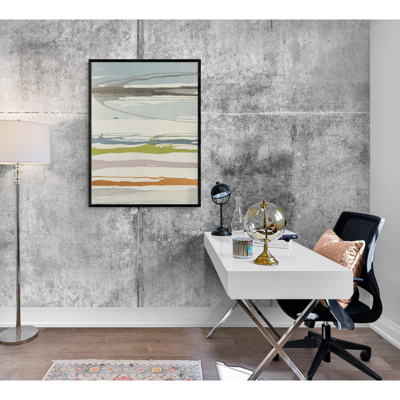 Abstract Air And Earth Landscape New Office Decor, Calming Artwork Therapist Wall Art, Modern Abstract Reception Area Wall Art