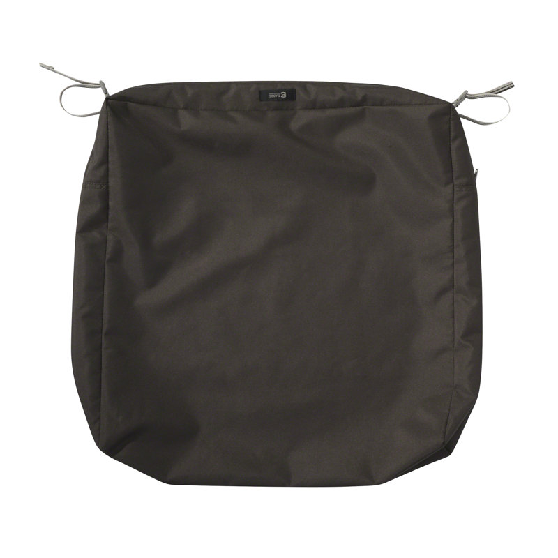 Jaylon Outdoor Dining Chair Cushion Cover, Espresso, 25"W x 27"D