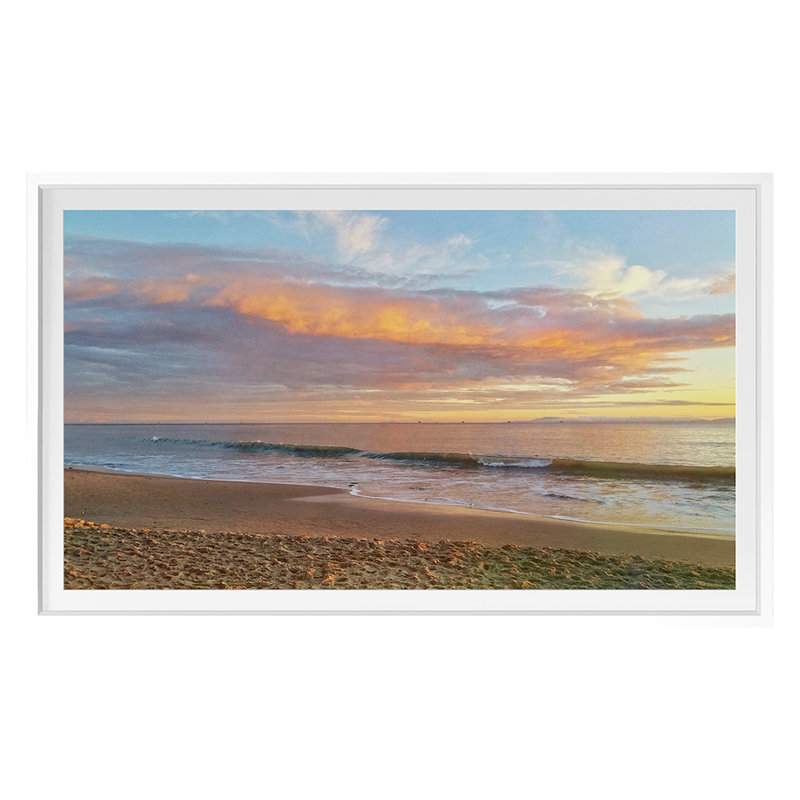 Butterfly Beach Seascape Print by Werder, Lillis, White Single Picture Framed, 18'' H x 29'' W