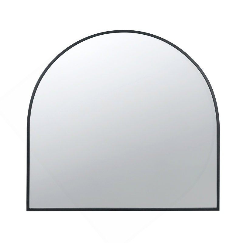 33" X 31" Arched Decorative Accent Mirror With Iron Metal Frame, Wall Deor For Bathroom, Bedroom, Entryway, Mantel, 33" x 31"