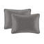 Ensemble de couvre-lit réversible gris foncé-125333486-125333487