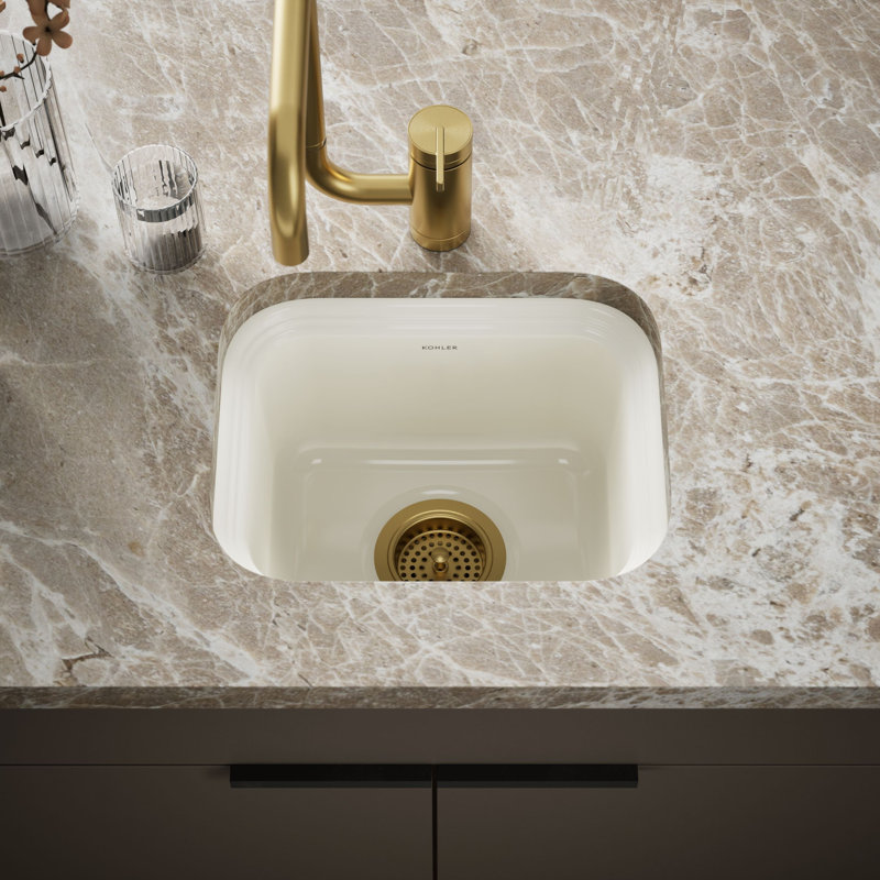 Northland™ 15" L x 12.38" W Undermount Kitchen Sink, Almond