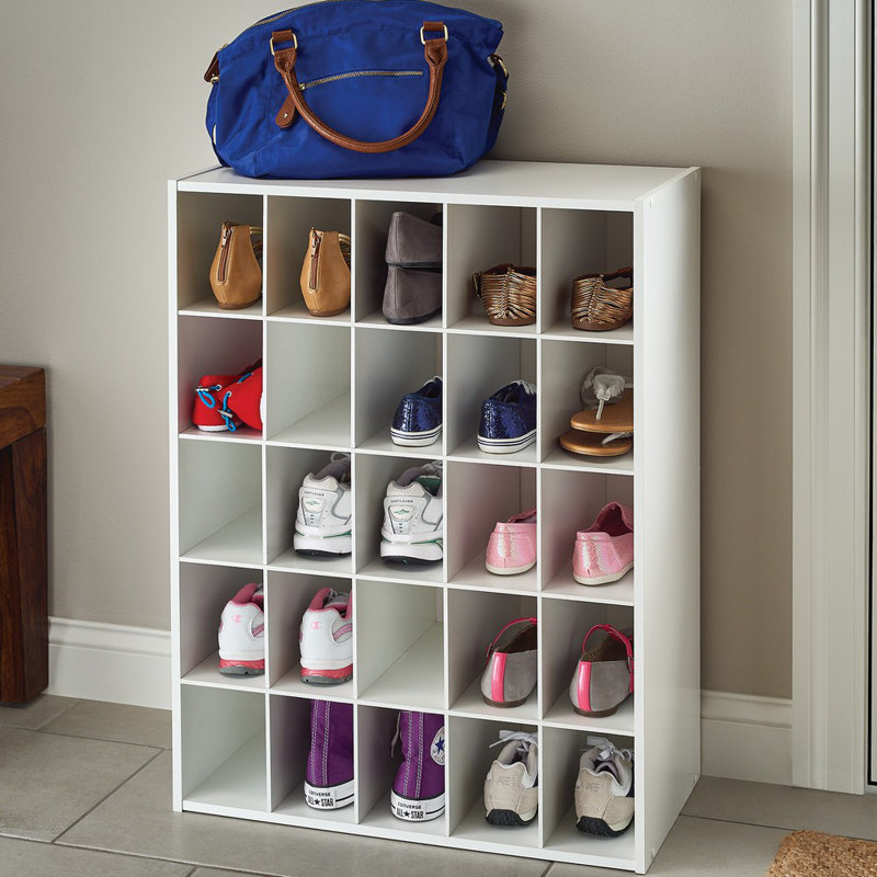 Stackable Organizers 12 Pair Shoe Rack, White