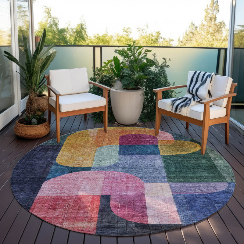 Tapis intérieur / extérieur vert Milo , 3 pi x 5 pi