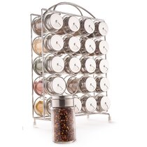 Stainless Steel Spice Racks with 24 Spice Glass Jars – Talented