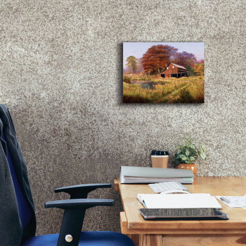 Kathrynn Red Barn - impression sur toile tendue, H 12 po x l 16 po x P 0,75 po