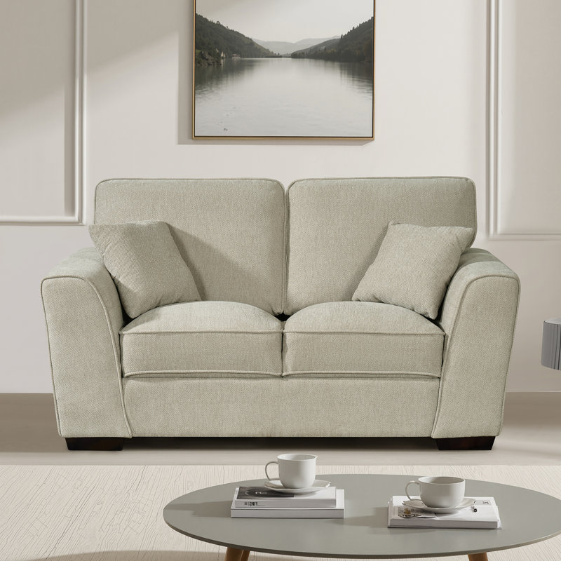 Alasha Fabric Sofa, 2, Light Grey