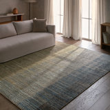 Jaipur Living Alita BEZ09 Handknot Color Block Blue/Green Area Rug (6'X9')