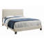 Lit, chambre à coucher, revêtement, aspect lin, pieds en bois, transitionnel-1862650194-1862650195