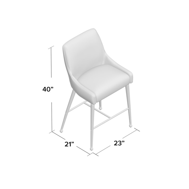 Tabouret de comptoir 28 po Owen, Velours noir vivant, 25''