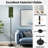  68.5" Standing Floor Lamp Vintage Botanical Ferns Floral Patterns Green Dimmable Metal Pole Lamp with Linen Lampshade LED Bulb Included