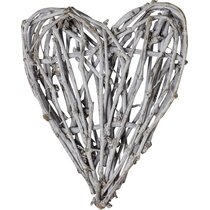 Wicker Heart Wreath Heart-Shaped Driftwood Wood Carved Wall Hanging  Ornament for Wedding Birthday Party Decoration