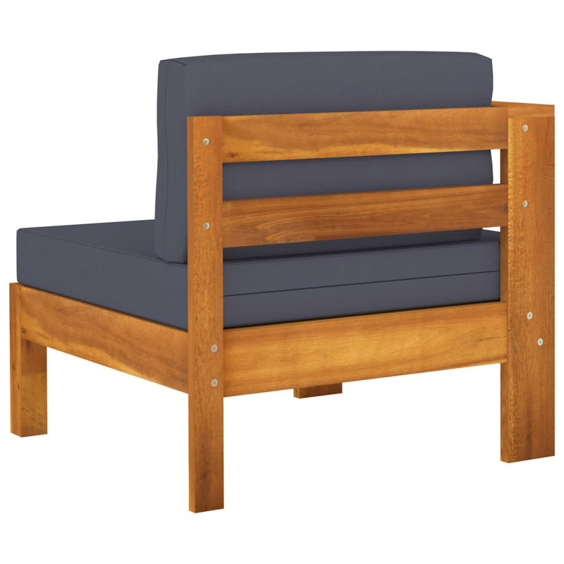 10 pièces avec coussins Nordista, Gris foncé
