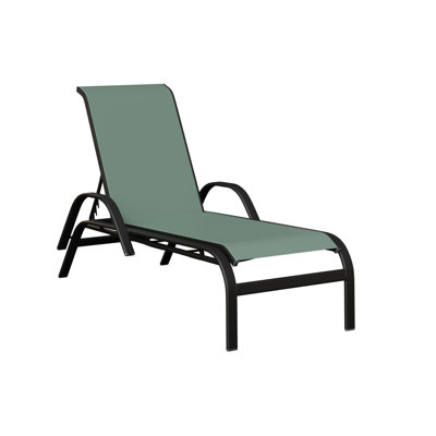 Chaise longue en aluminium noir mat Berlin Sling