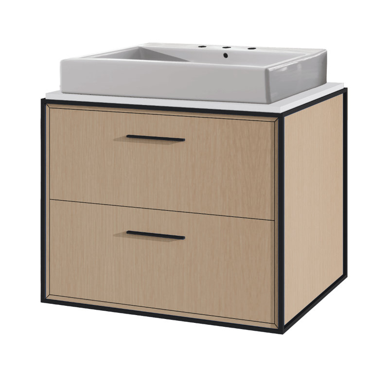 Aquaplane 22'' L Bathroom Sink, 3 Hole - 8" Centers