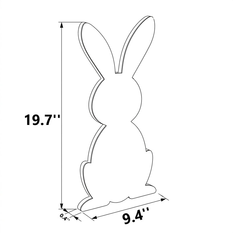 Miroir d'appoint Rabbit Silhouette