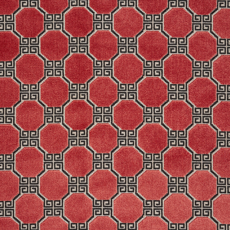 Tissu de velours Octavia, Rubis