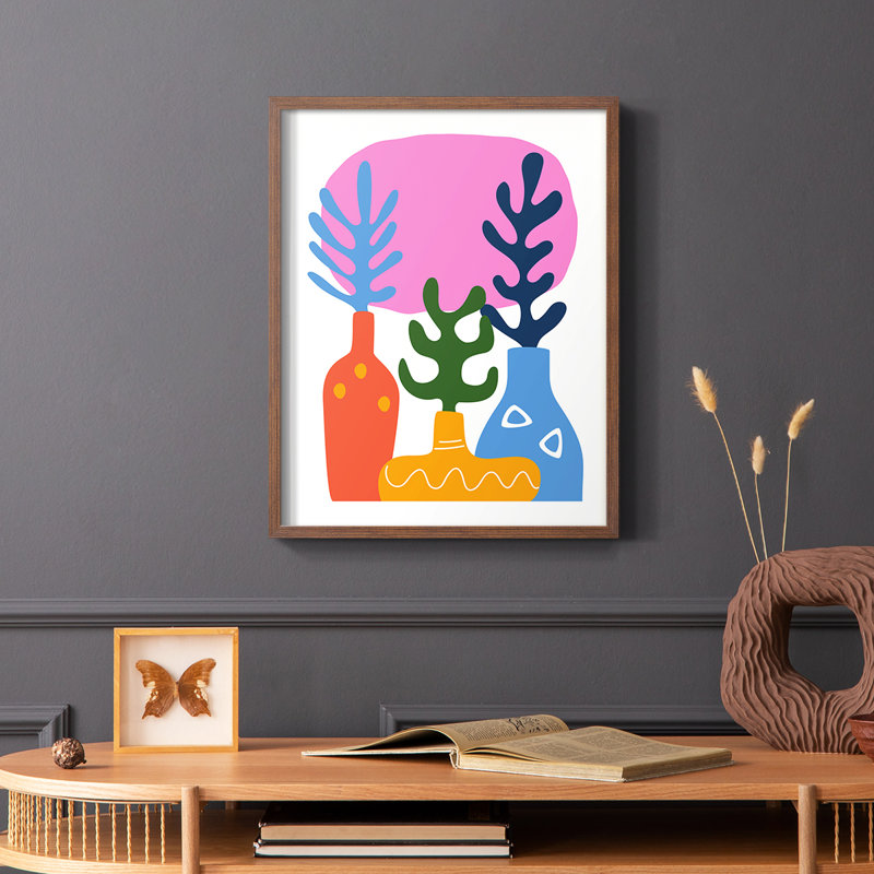 Matisse CDLIX, reproduction encadrée - bois massif, Cadre photo brun simple, H 10 po x l 8 po