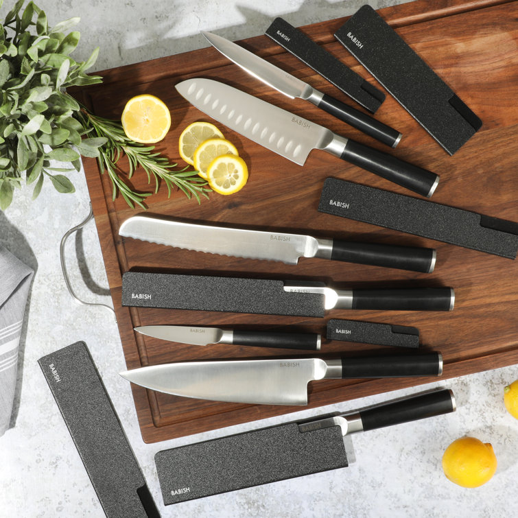 Babish High-Carbon 1.4116 German Steel Cutlery, 6.5 Santoku Kitchen Knife