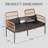 Lotis 53.9'' Wide Straight Powder Coated Steel Loveseat with Cushions-593576519