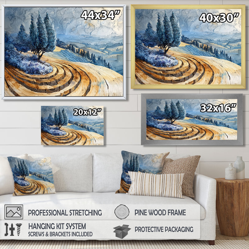 Wooler - Impression sur toile Vineyard, H 12 po x l 20 po, Toile tendue, Ne s’applique pas