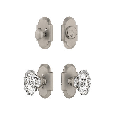 Nostalgic Warehouse Cottage Entry Set with Chateau Crystal Knob