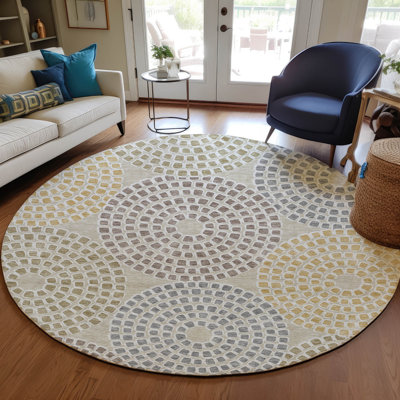 Malek Indoor/Outdoor Area Rug with Non-Slip Backing