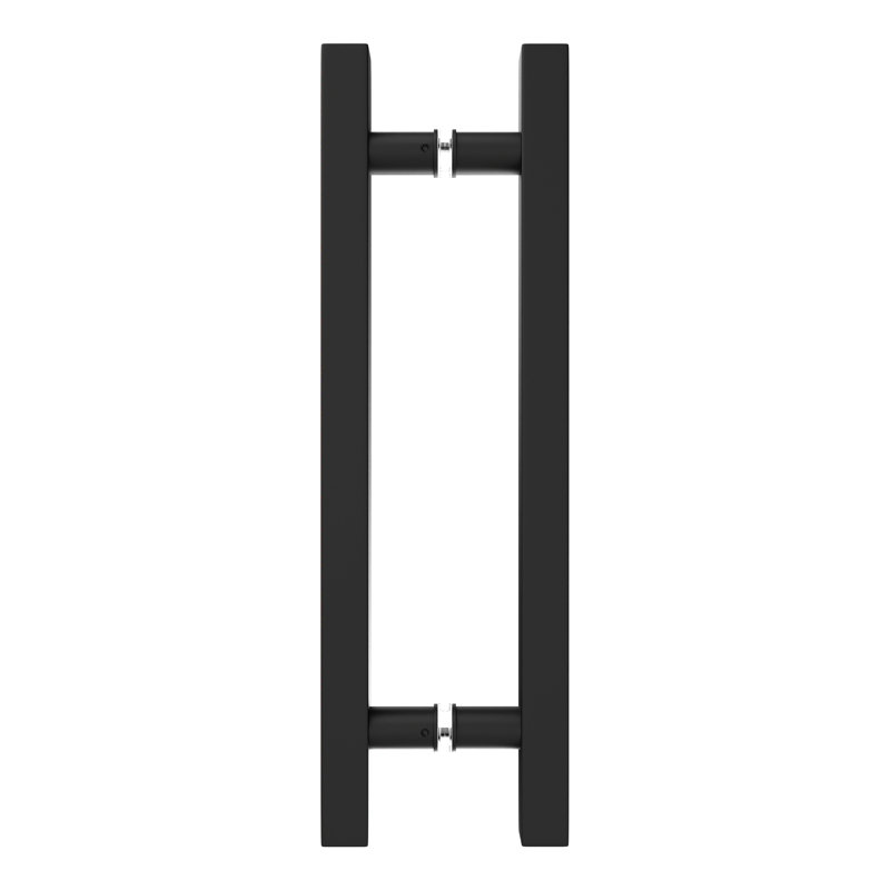 Poignée carrée en échelle Brixwell SPL8X8MBL 12 po de long, 8 po de centre à centre, 5/6 po à 1/2 po d'épaisseur, finition noir mat