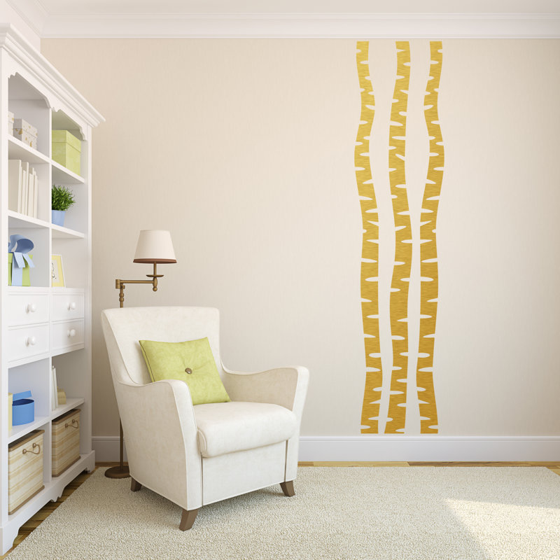 Plants & Flowers Wall Decal, Gold