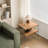 MDF Sidetable, Small Tea Table, Walnut Night Stand Tempered Glass Sofa Table