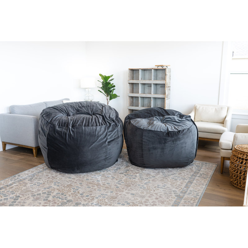 Sac en mousse de luxe moyen Haven, Gris foncé, H 30 po x l 21 po x P 21 po
