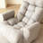 360 Degree Rotatable Leisure Chair With Adjustable Back And Waist Lounge Seat Thick Cushion Stable Support