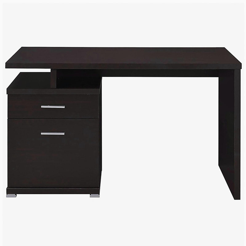 Bureau réversible à 2 tiroirs Cappuccino