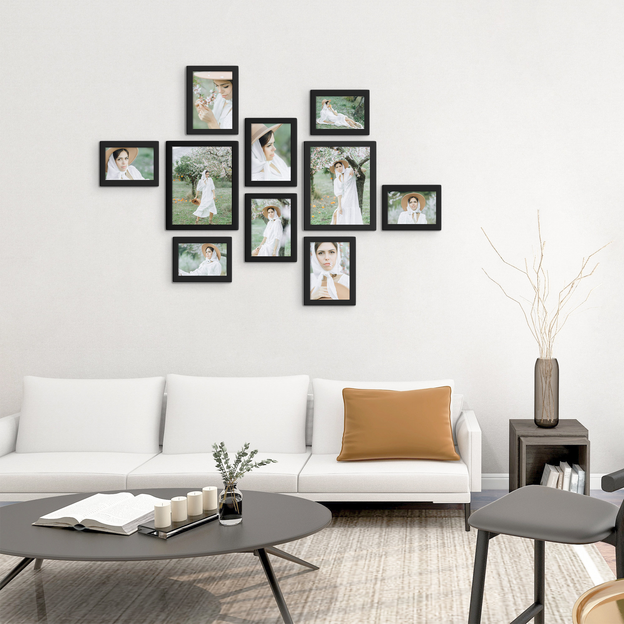 Buy Modern Living Collage Frame White/Oak - 7 Pictures here