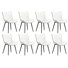 Chaises de salle à manger rembourrées en cuir PU avec chaises à oreilles modernes et pieds en métal
