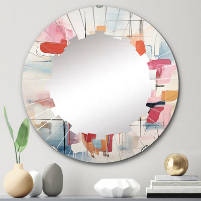 Dourado - Miroir mural Mid-Century rond