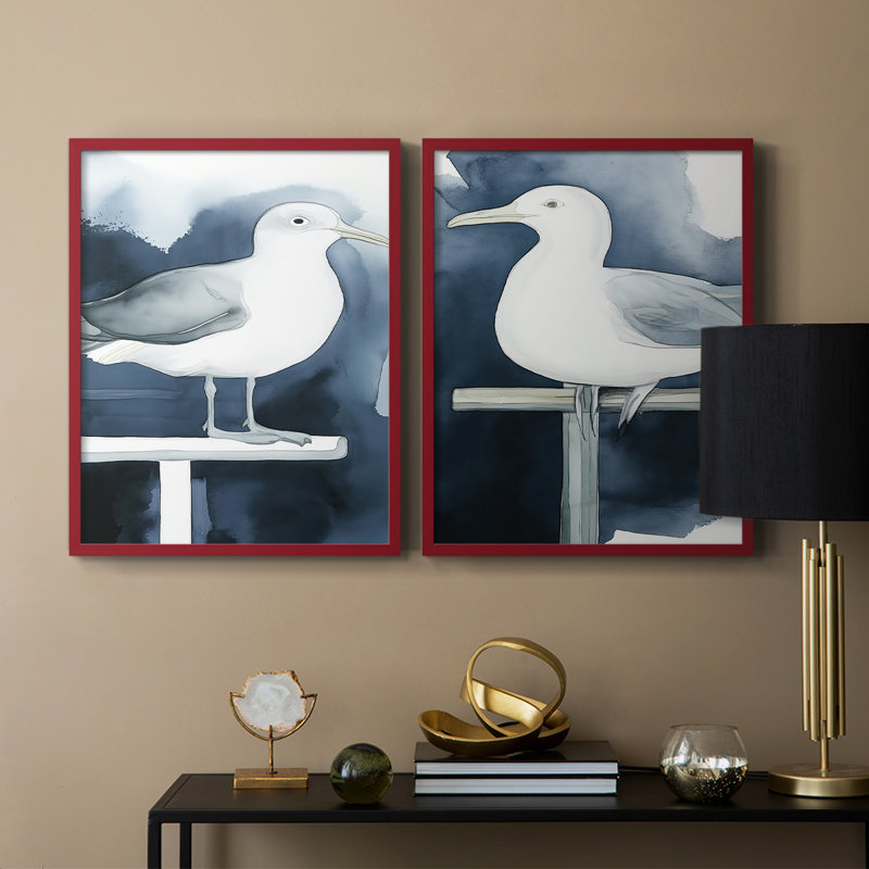 ANIMALS Series I-Premium, reproduction encadrée prête à accrocher - aucun clou requis - aucun clou requis, Rouge