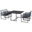 Steel Patio Dining Set Table,