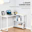 Industrial L-Shaped Computer Desk With 2 Side Shelves And Steel Frame, Corner Desk, Study Workstation For Home Office