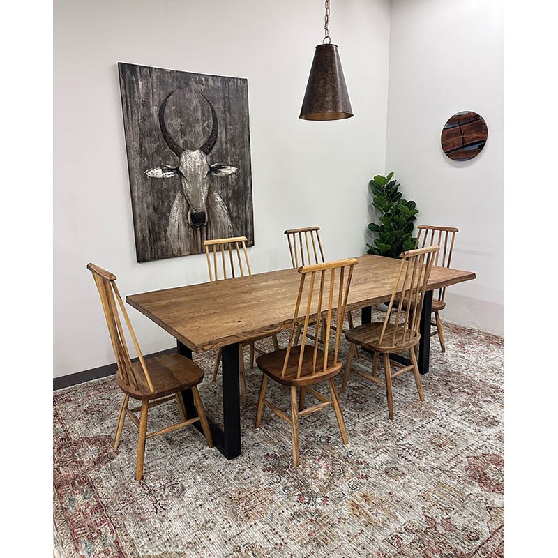 Grande table de salle à manger en chêne blanc, Brun