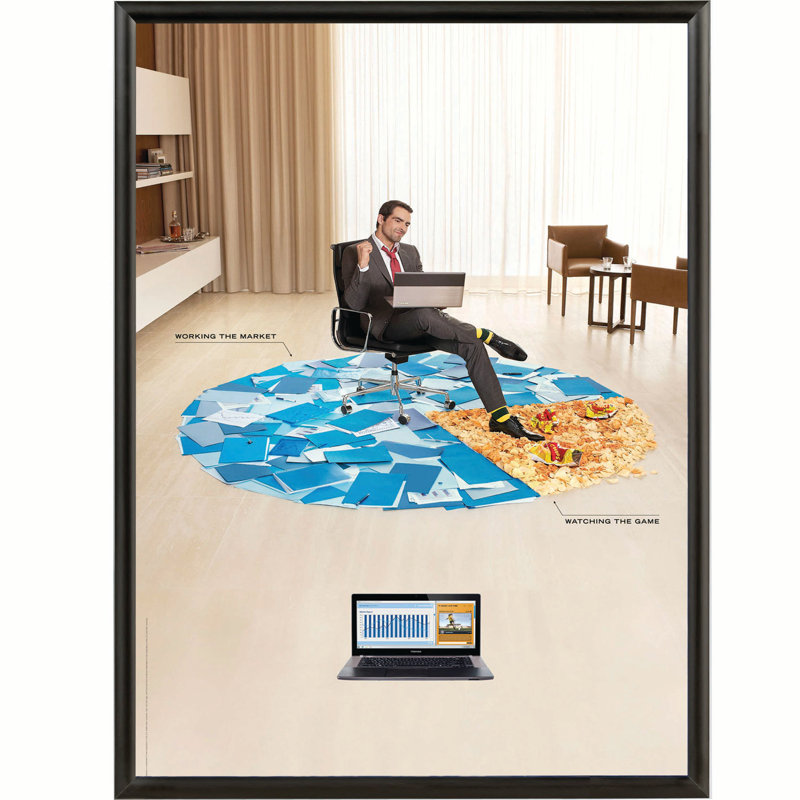 Black Aluminum Snap Open Wall Poster Frame