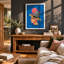 Head in Geometry Geometric - Framed Print-2004087132-2004087131