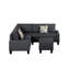 Canapé modulaire 6 pièces, gris