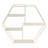 Amirul 4 Piece Hexagon Metal Accent Shelf