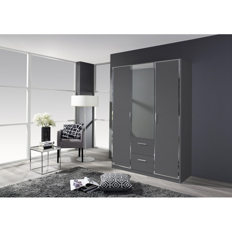 Marl 3 Door Wardrobe, Grey