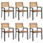 6 - Person Acacia Wood Patio Dining Set with Rectangular Table-89186802